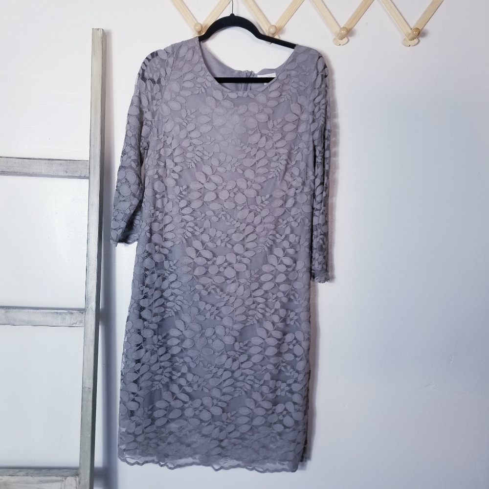 GARNET HILL PURPLISH GRAY DRESS SIZE 4